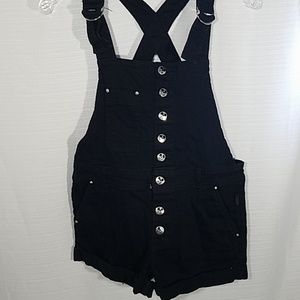 Disney mickey mouse black overalls
